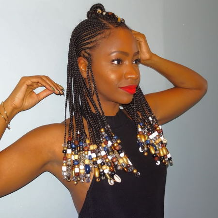 styling box braids