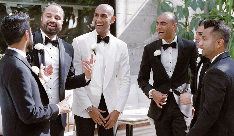 groom at a wedding